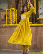 Women's Cotton Hand Block Printed Anarkali Kurti
