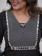 Women's Cotton Embroidery Straight Kurti With Pant Set