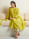 Women's Cotton Printed Line Flared Straight Kurti with Palazzo and Dupatta