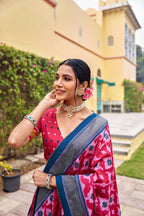 Royal Blue Dola Silk Lehenga Choli with Red Blouse | Patola Print & Foil Work | Wedding & Festive Wear